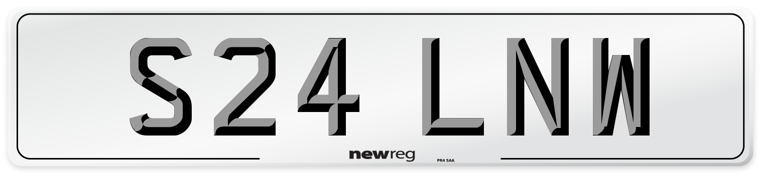S24 LNW Number Plate from New Reg